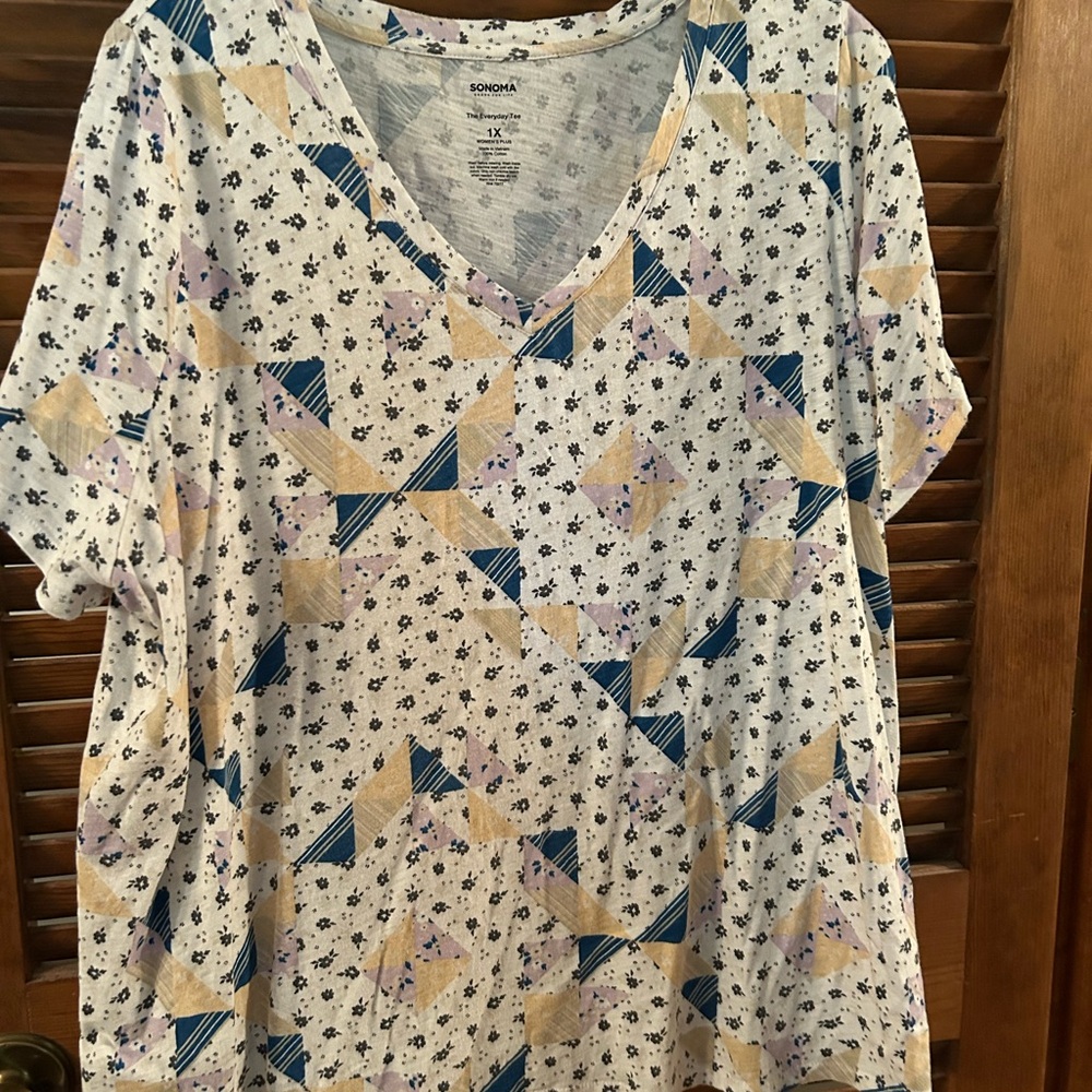 Sonoma Everyday Tee with Geometric Accents